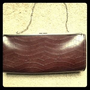 Brown clutch purse